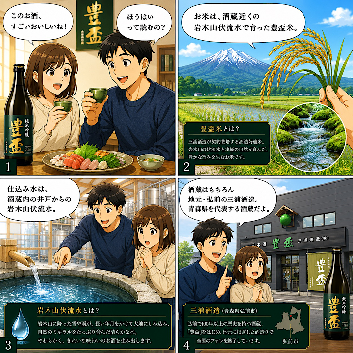 豊盃純米吟醸マンガ01